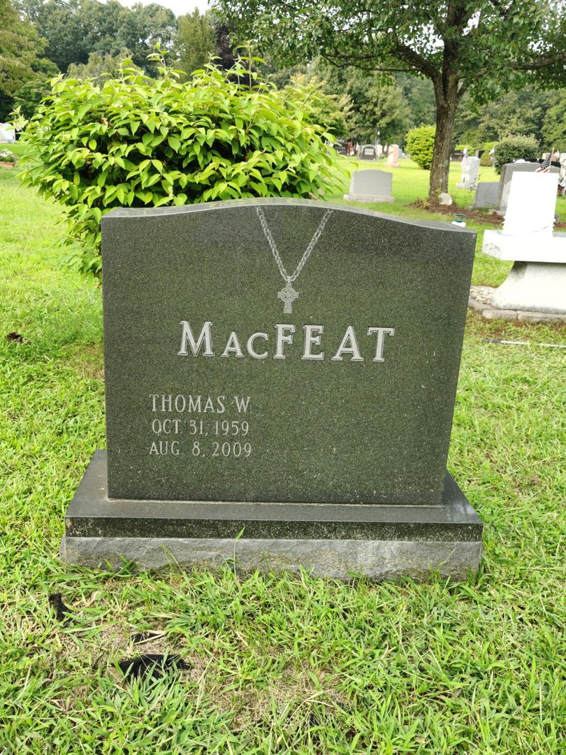 Thomas W. MacFeat's grave. Photo 1