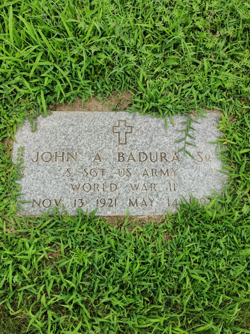 John A. Badura Senior's grave. Photo 1